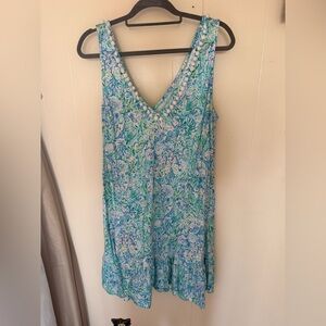 Lilly Pulitzer Blue and Green Patterned Dress